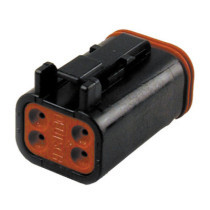 NAMZ, Deutsch DT connectors. Black, plug housing, 4-pins