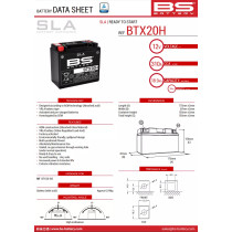 BATTERIE BTX20H SLA 12V 270 A