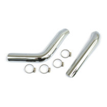 Big Twin plain heat shield set chrome