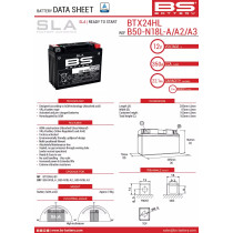 BATTERIE BTX24HL SLA 12V 350 A