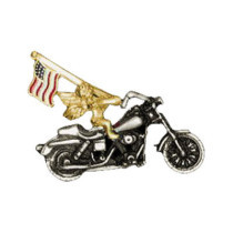 3D ANGEL W/US FLAG MC PIN