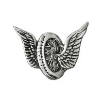 LARGE WING WHEEL MOTORCYCLE PIN