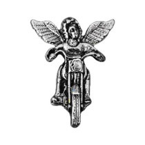 LARGE GUARDIAN ANGEL MOTORCYCLE PIN