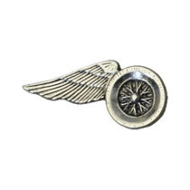 Biker Pins Large wing wheel motorcycle pin