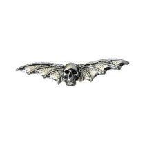 Biker Pins Bat skull wings pin