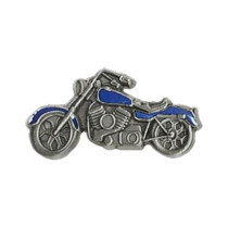 Biker Pins Motorcycle pin blue colored