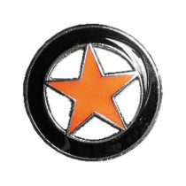 Biker Pins Lone star pin black orange