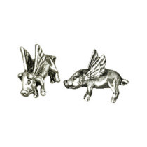 Biker Pins Flying pig pin small