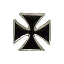 Biker Pins Maltese cross pin black