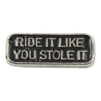 Biker Pins Ride it like stolen it pin