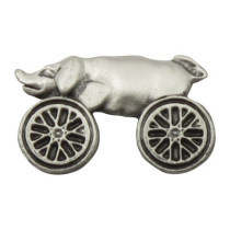 Biker Pins Hog on wheels pin