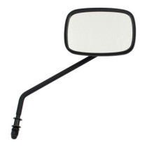 Late OEM style mirror, long stem, right side. Black