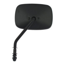 Late OEM style mirror, short stem, left side. Black