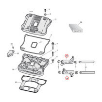 Rocker arm, rear exhaust/front intake