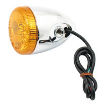 3-1 LED bullet taillight / turn signal combo. Chrome. Amber