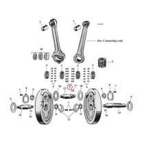 Pinion shaft (right side) & long conrod rollers, +.0010"