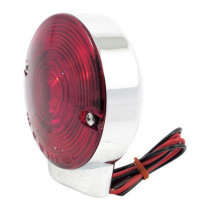 Turn signal assembly. Front. Red lens. Chrome