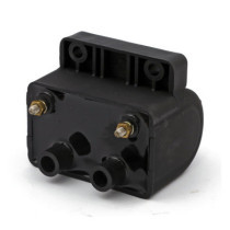 OEM style ignition coil. 12V, 3 ohm. Black