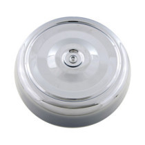 Air cleaner cover, Bobber Style. 7" diameter. Chrome