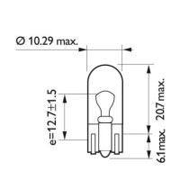 Philips LongLife Ecovision light bulb W5W