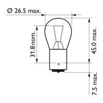 Philips LongLife EcoVision turn signal light bulb PY21