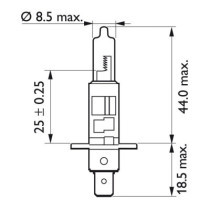 Philips LongLife Ecovision headlamp bulb H1