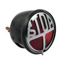 STOP LED taillight. Black. Red lens