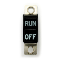 Handlebar rocker switch, Run/Off. Black