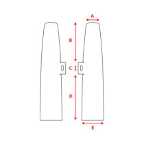 MCS, fork shrouds for 39mm forks. Zinc