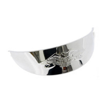 Embossed Eagle headlamp visor. 7". Chrome