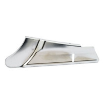 Lower rear belt guard. Chrome