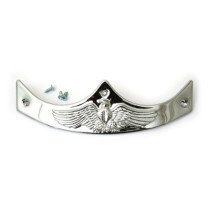 Front fender tip, Eagle embossed. Chrome