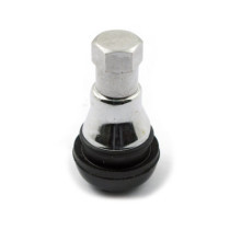 Press-in tubeless valve stem. Hex cap