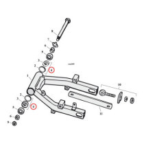 Timken style bearing & race assembly, wheel/swingarm