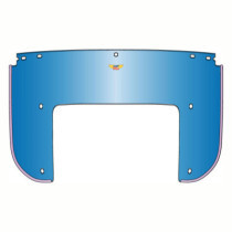 National Cycle, Beaded 5-bolt lower window. Blue