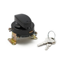 FL style ignition switch. 5-pole, flat key, black