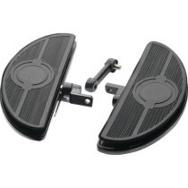  Adjustable Oval Floorboard Kit Solid Black 