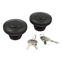 Gas cap set with lock, black