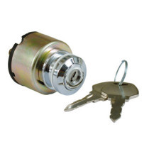 FX style ignition switch ''Thick'', flat key. Chrome