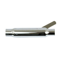 Shorty straight cut universal muffler12" long chrome