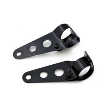 Frisco, side mount headlamp bracket set. Black