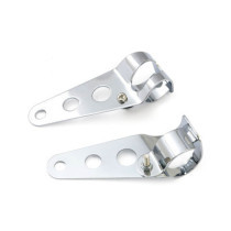 Frisco, side mount headlamp bracket set. Chrome