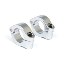 Engine guard clamp set, for spotlamps. Short. Chrome