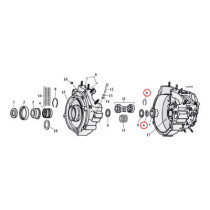 Retaining rings, pinion shaft bearing