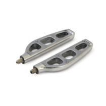 ''3 hole'' Billet aluminum foot pegs. Polished