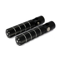 Bomber, foot peg set. Knurled. Black CM