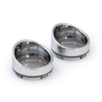 Turn signal lens set, with visor. Light smoke lens