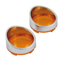 Turn signal lens set, with visor. Amber lens