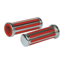 Handlebar grip set, ''Rail'' with red rubber inlay