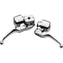  96-up Smooth Contour Brake Master Cylinder Kit Chrome 5/8" 1" Single Disc 